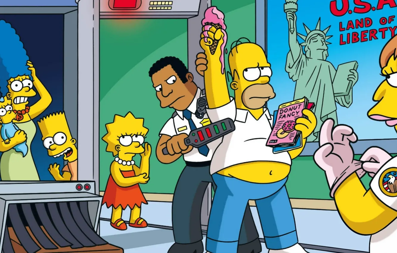 Фото обои мультик, мультфильм, симпсоны, гомер, прикол, барт, the simpsons, лиза