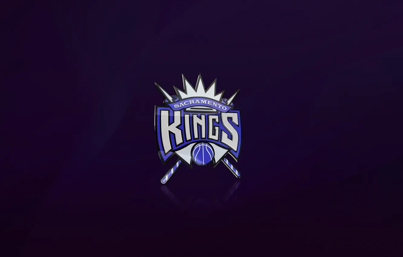 Фото обои Баскетбол, Фон, Логотип, Фиолетовый, NBA, Sacramento Kings, Короли