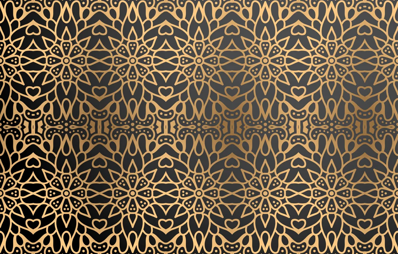 Фото обои фон, золото, узор, черный, gold, Текстура, background, color