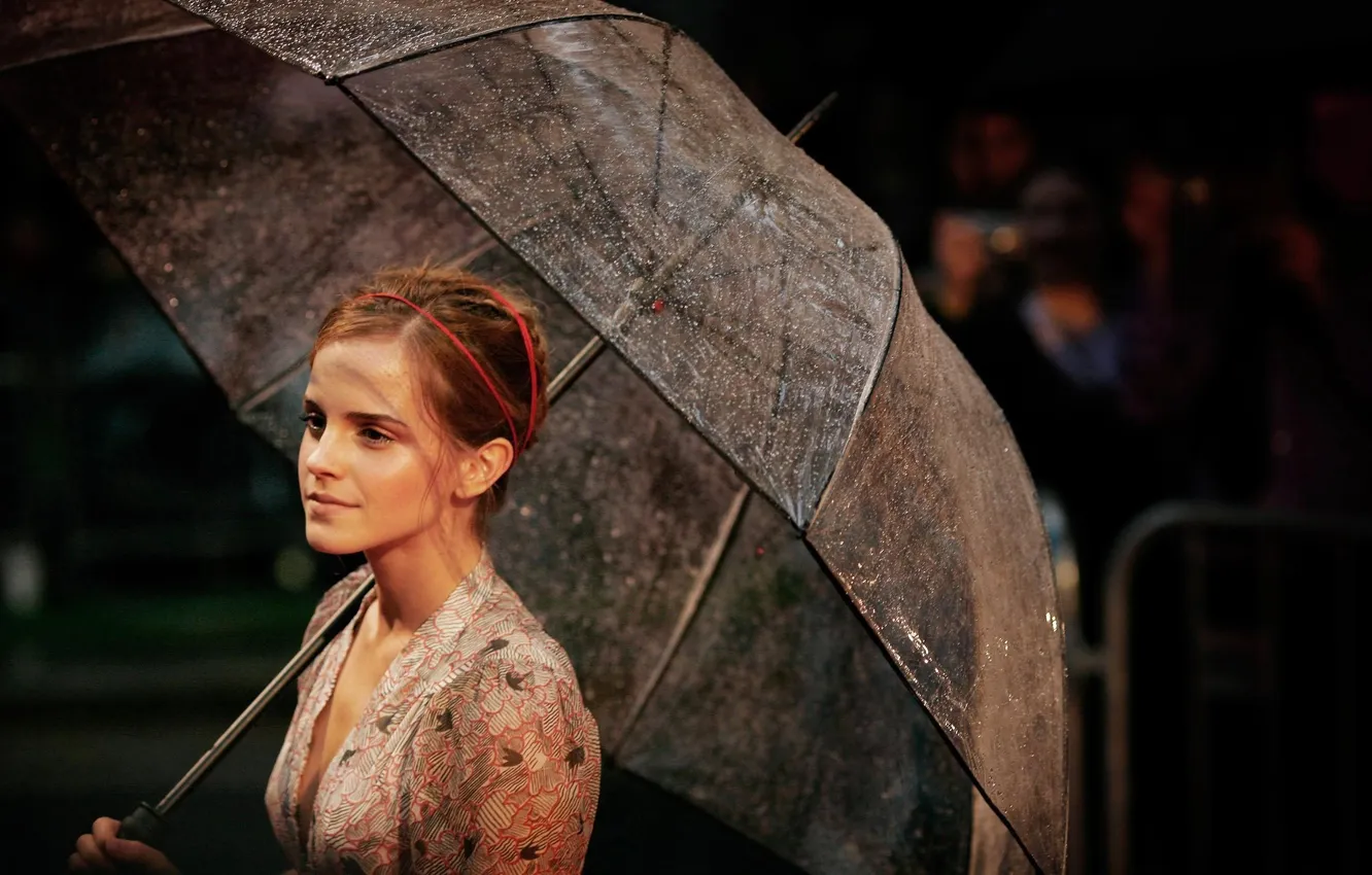 Фото обои зонт, Эмма Уотсон, гермиона