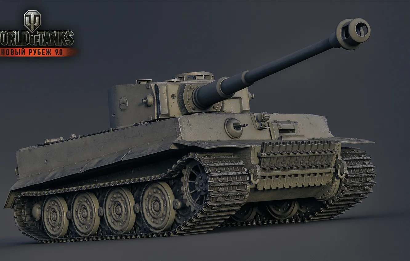 Фото обои Тигр, Германия, танк, танки, Germany, рендер, WoT, Мир танков