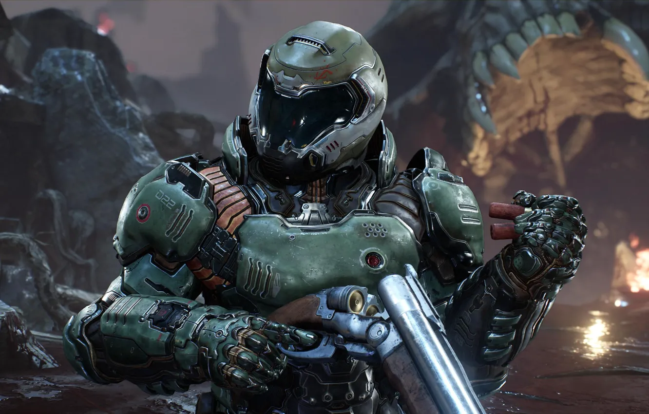 Фото обои игры, Bethesda Softworks, Doom, id software, DoomGuy