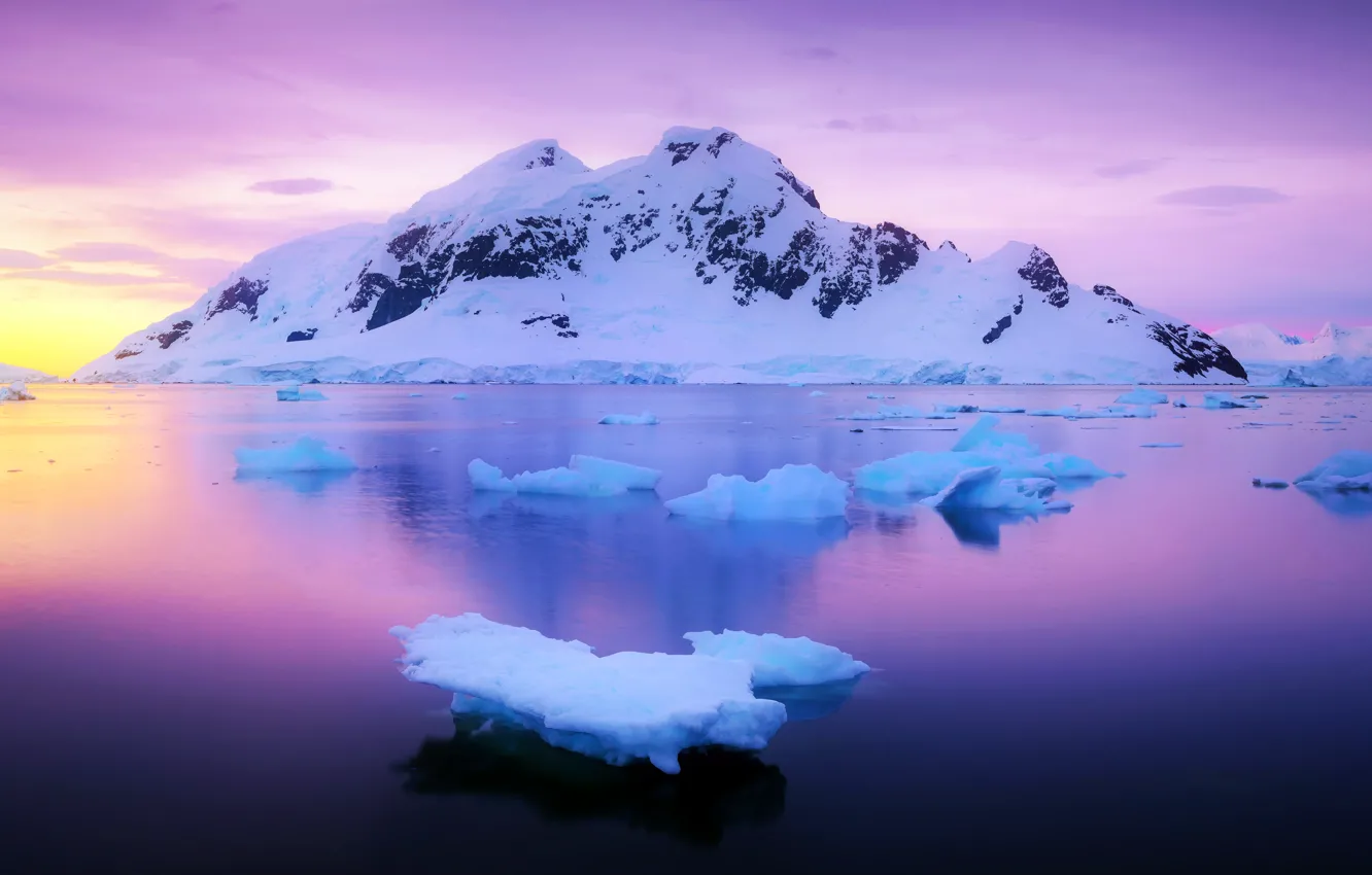 Фото обои лед, вода, гора, 2022, День Антарктиды, Райская гавань, Paradise Harbour, Antarctica Day