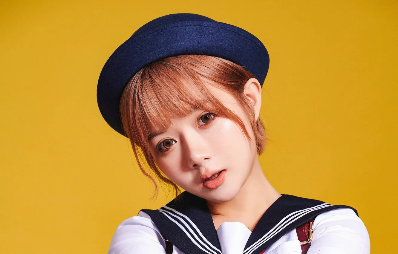 Фото обои взгляд, девушка, азиатка, милашка