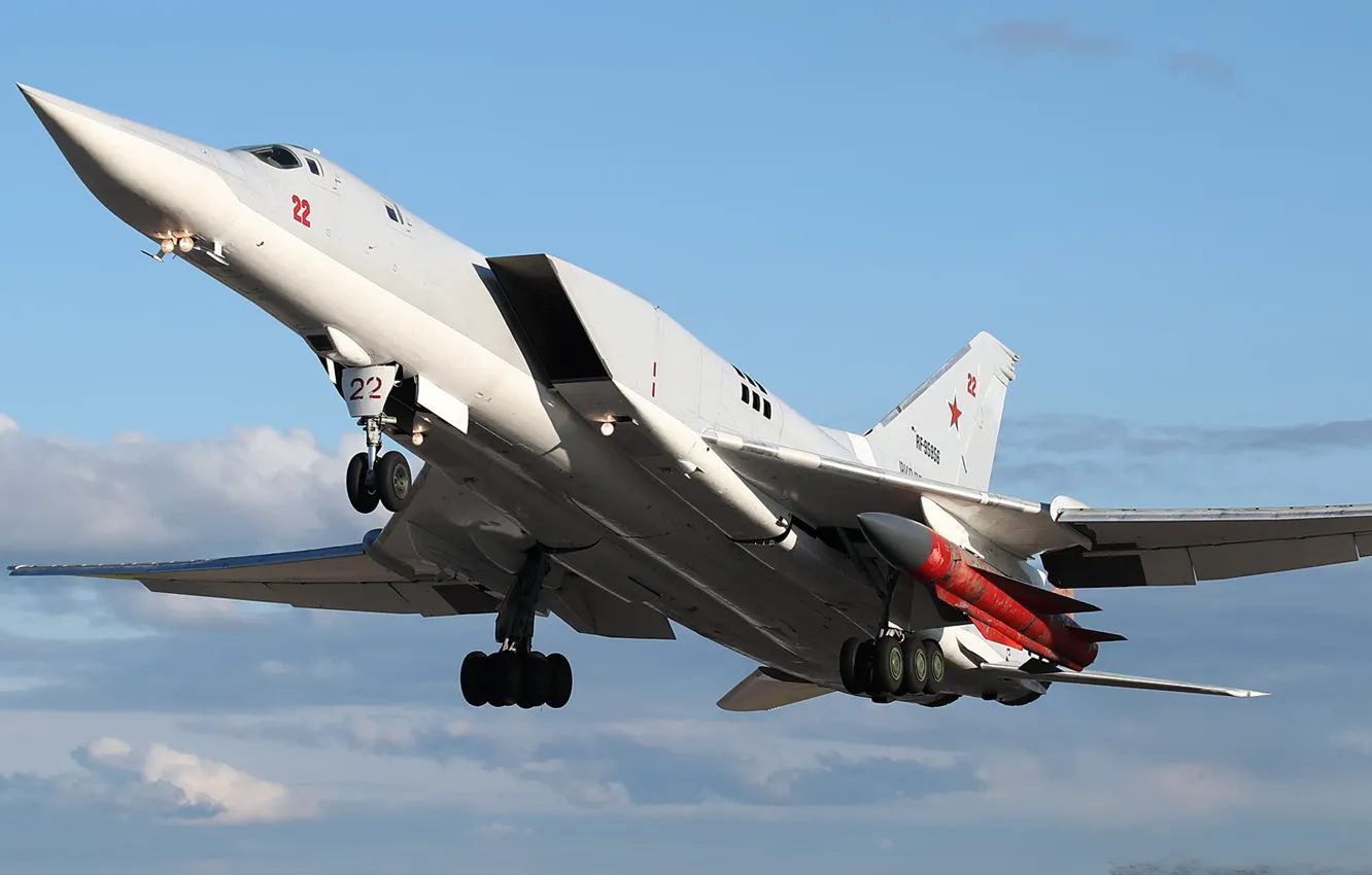 Фото обои КБ Туполева, ВВС России, Ту-22М3, с крылом изменяемой стреловидности, дальний сверхзвуковой ракетоносец-бомбардировщик