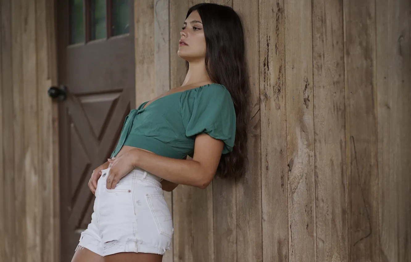 Фото обои девушка, поза, фон