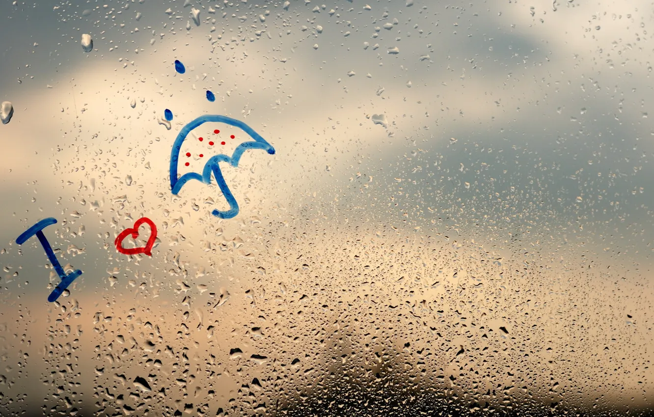 Фото обои rain, window, Rainy day, raindrops