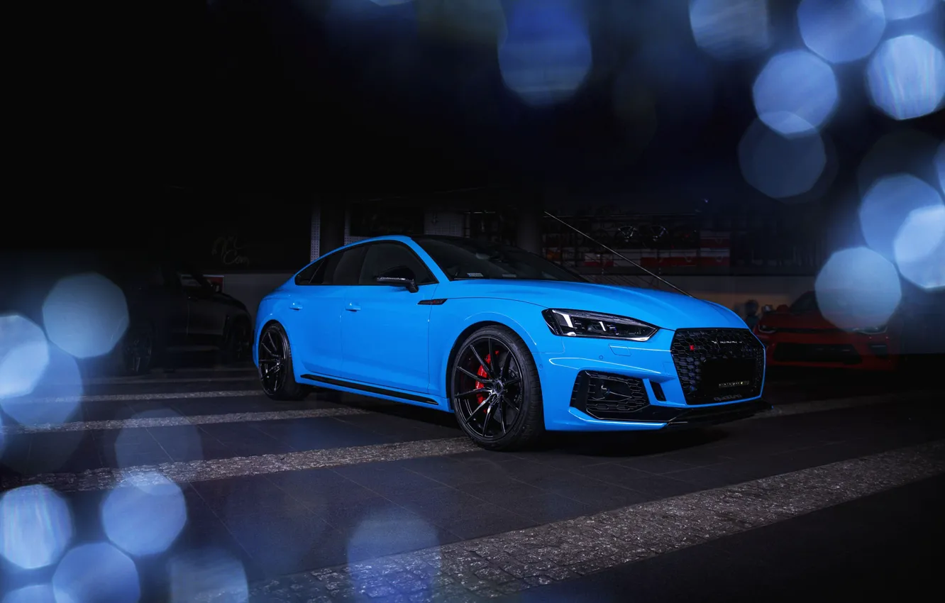 Фото обои Audi, Blue, RS5, Black, VAG