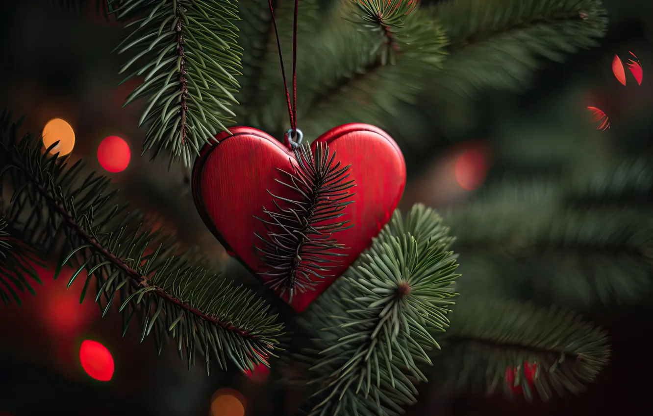 Фото обои любовь, романтика, сердце, Новый Год, Рождество, love, christmas, happy