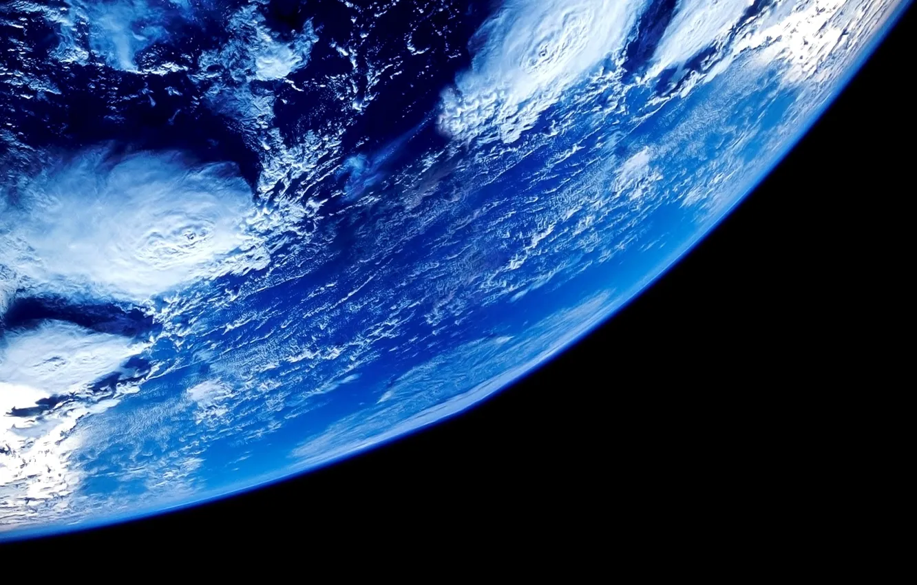 Фото обои black, Earth, blue, planet