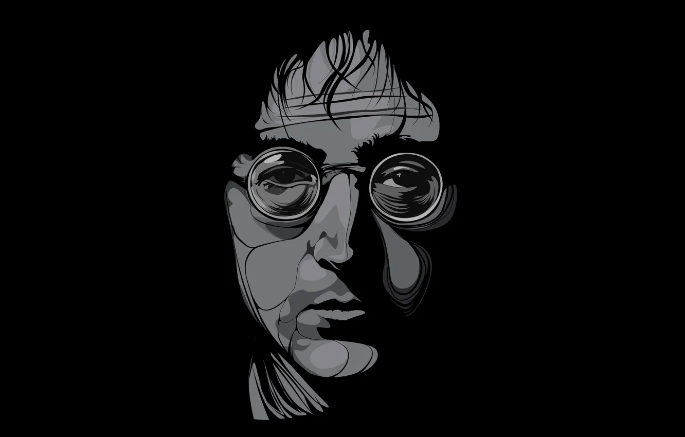 Фото обои music, art, john lennon, illust