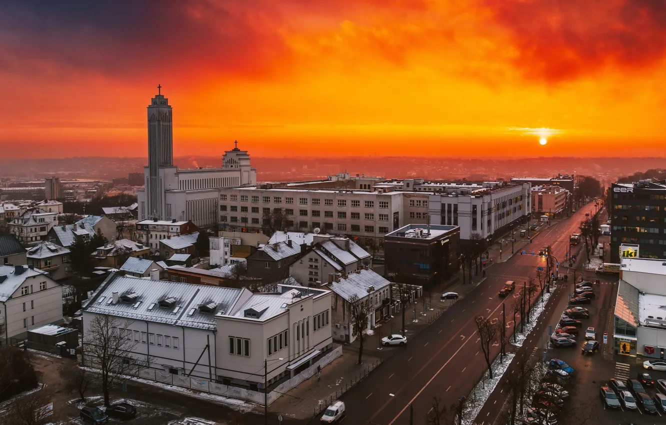 Фото обои Lietuva, Kaunas, žiema