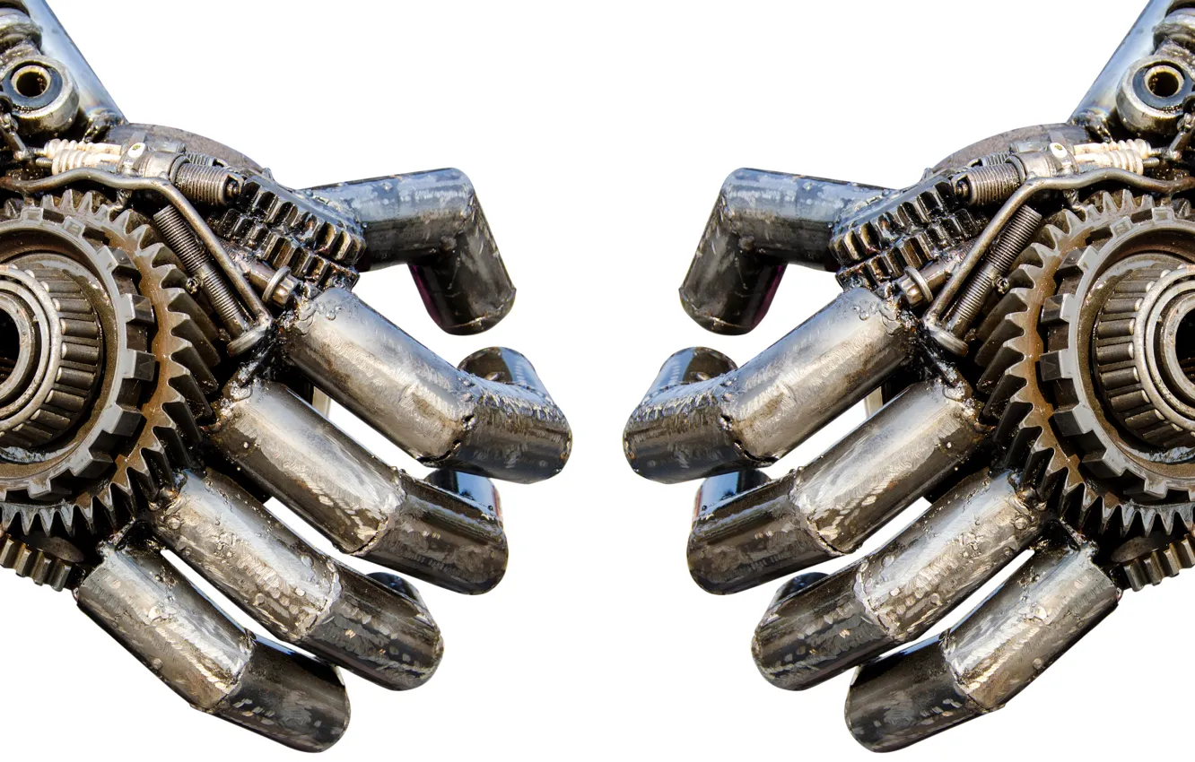 Фото обои metal, art, hands