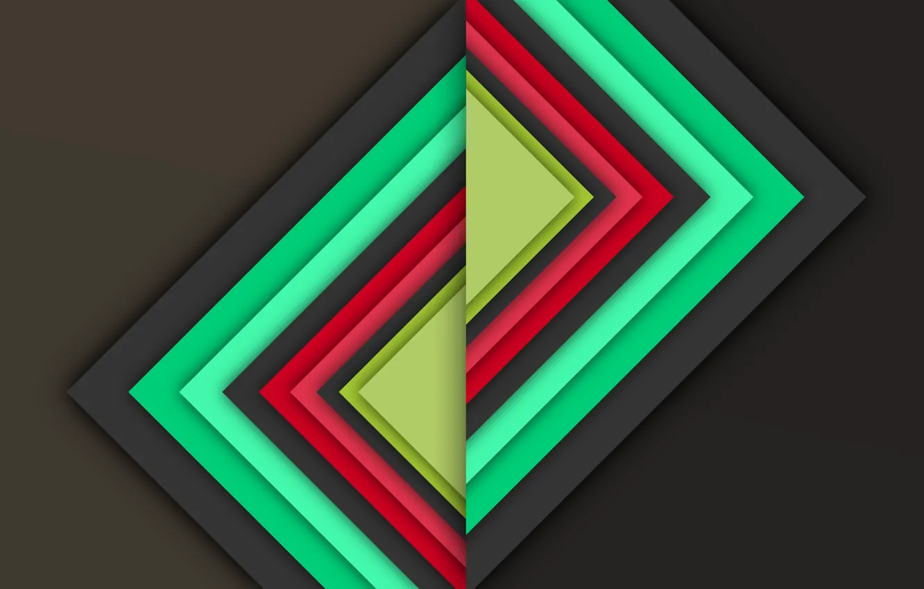 Фото обои красный, зеленый, серый, геометрия, design, color, material