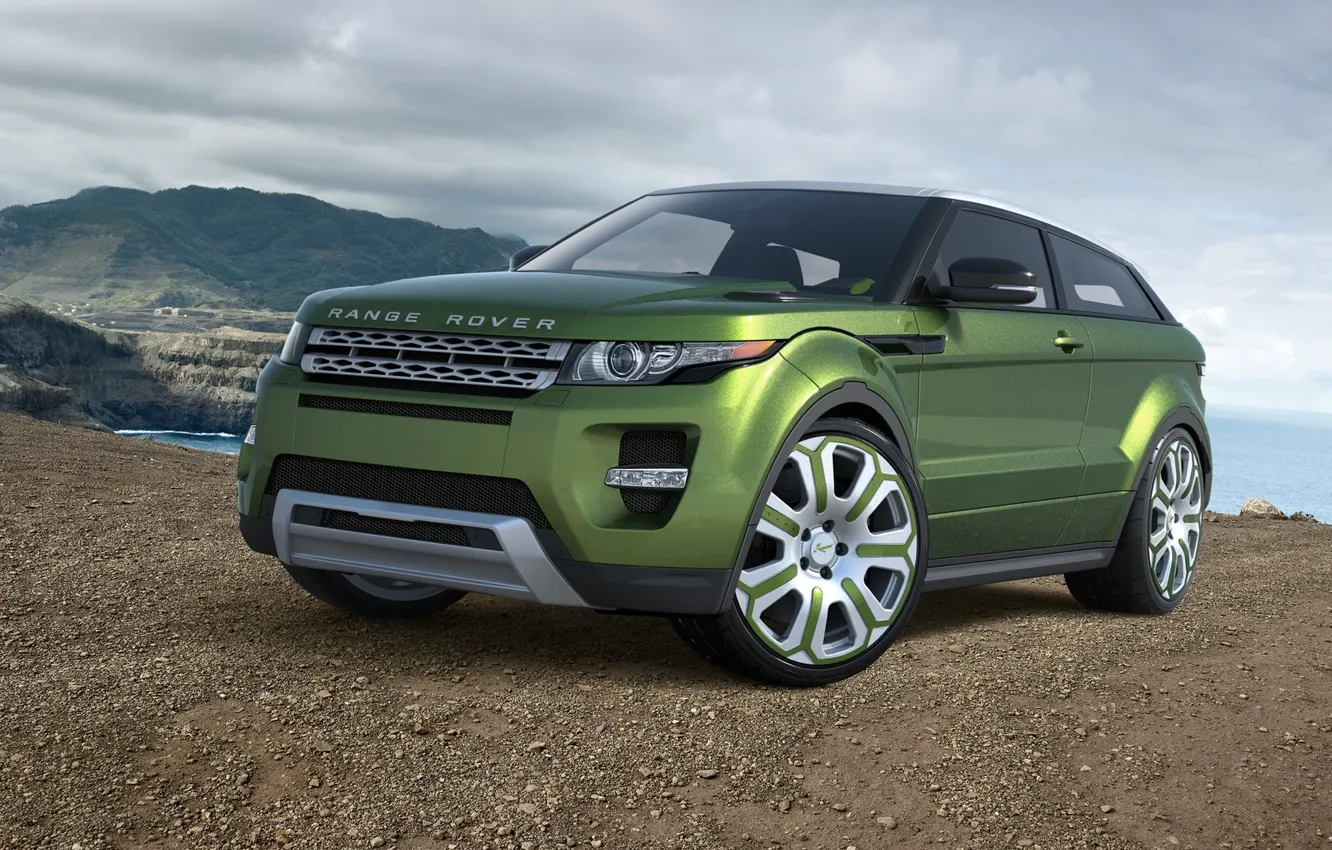Фото обои car, машина, авто, green, Land Rover, Range Rover, зелёная, avto