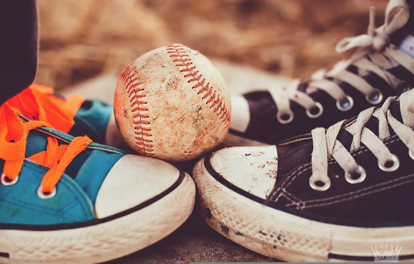 Фото обои спорт, мяч, кроссовки, baseball