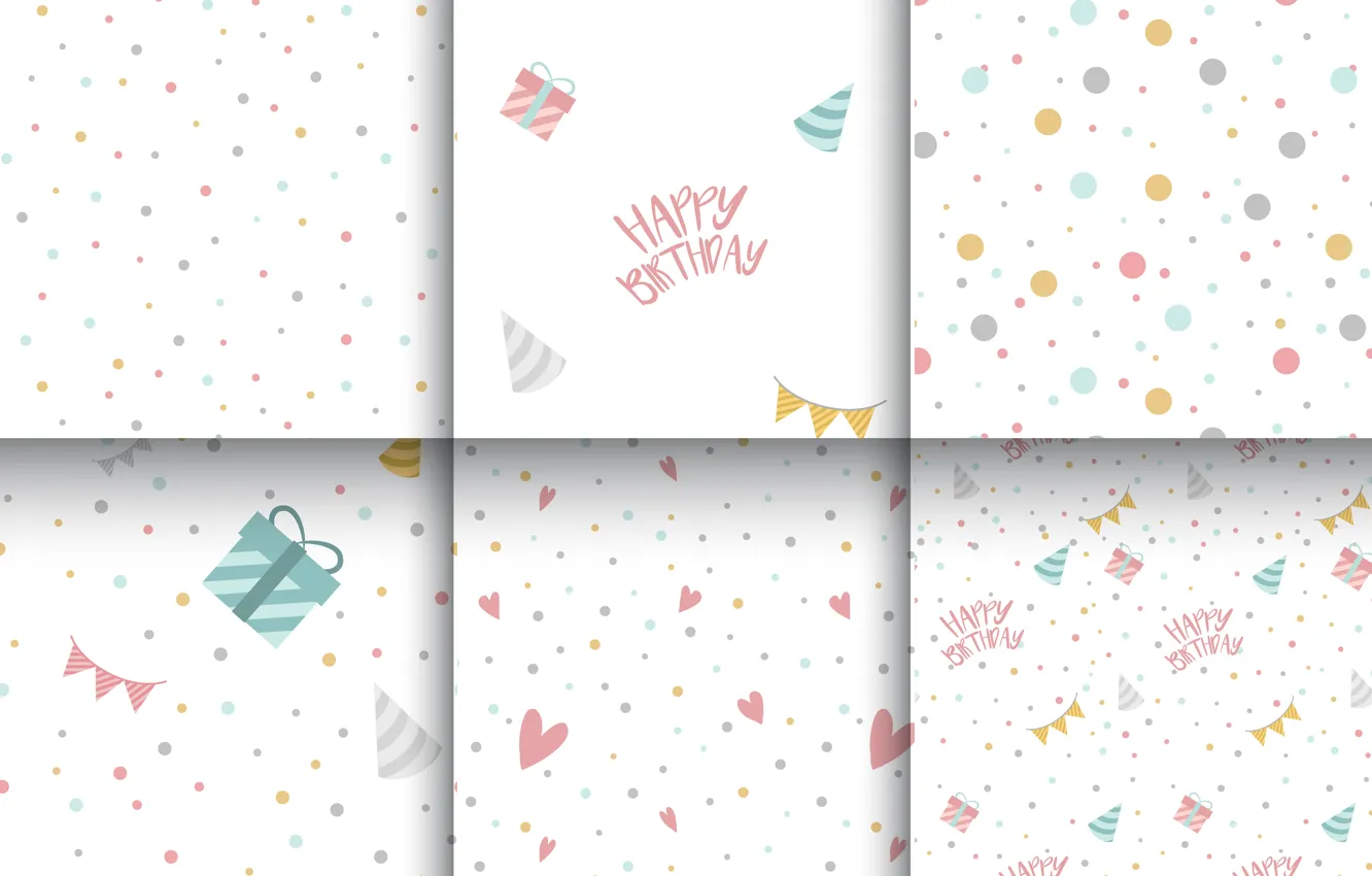 Фото обои белый, фон, colorful, подарки, pattern, polka dot, vectors
