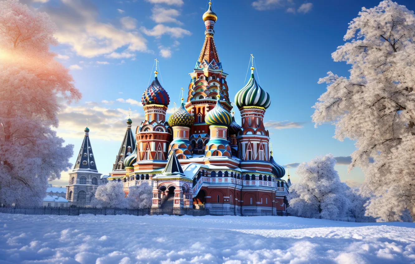 Фото обои зима, небо, снег, ночь, город, вид, здания, Рождество