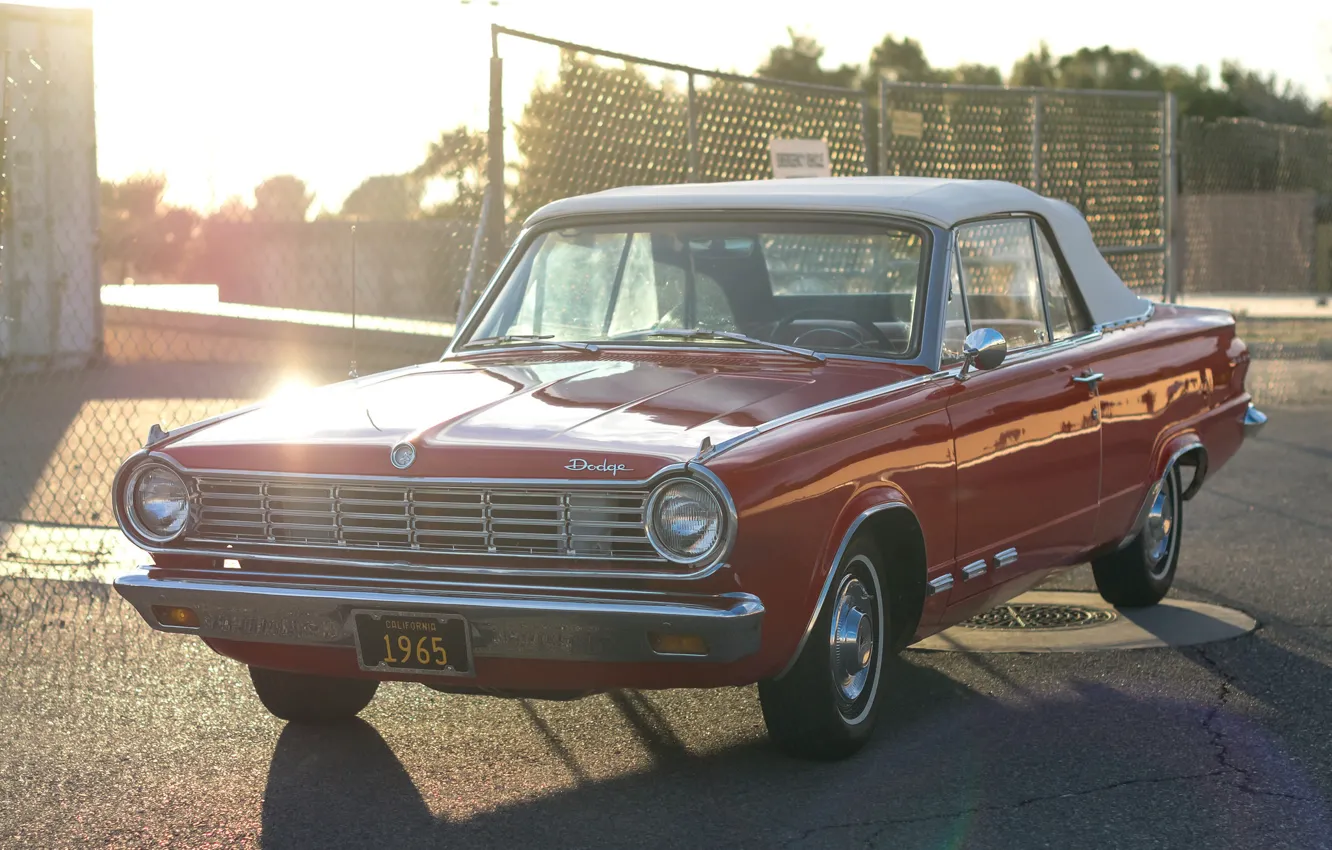 Фото обои Dodge, классика, 1965, передок