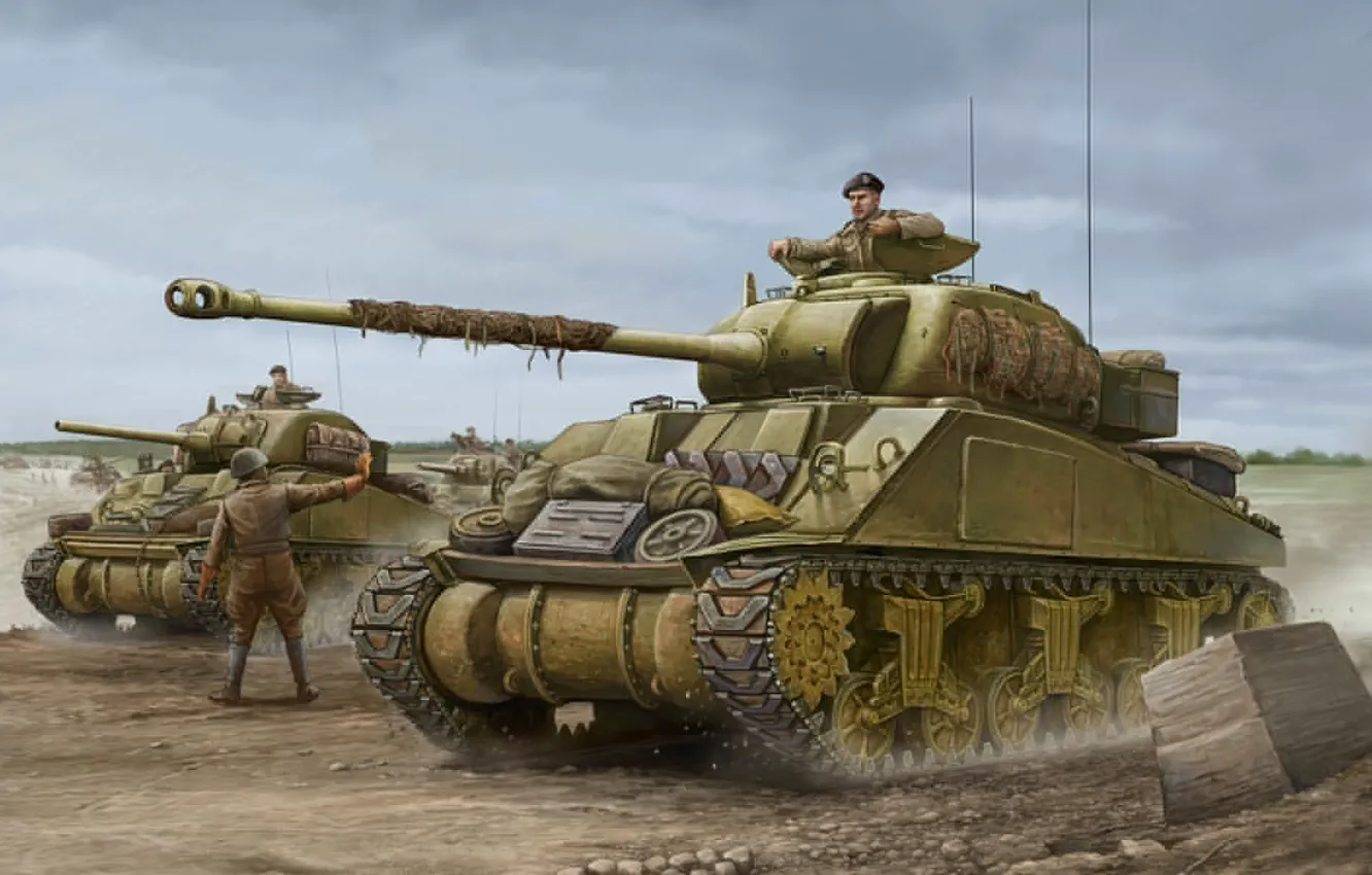 Фото обои арт, танк, светлячок, game, the, танки, армии, Шерман