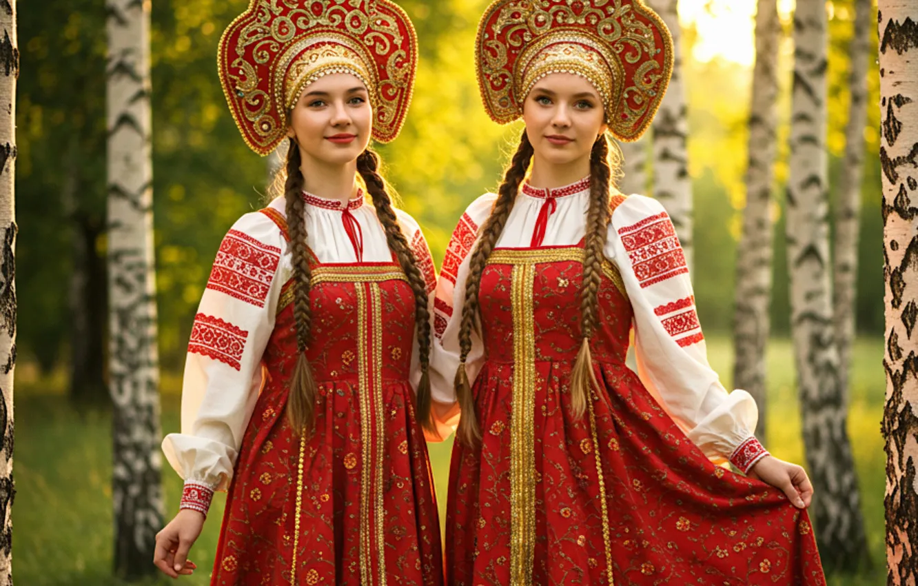 Фото обои лес, девушка, свет, природа, поза, девушки, поляна, березы