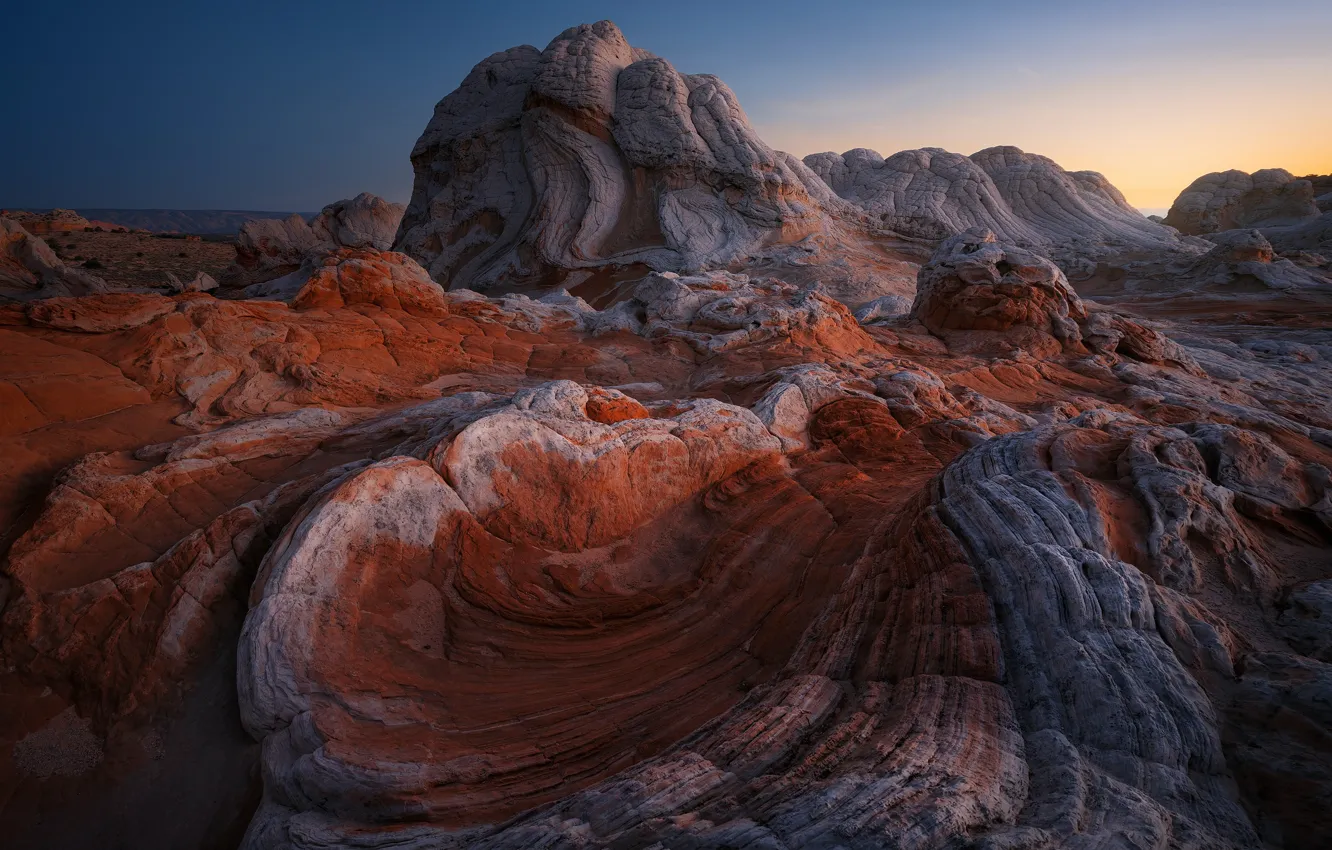 Фото обои природа, скалы, Аризона, Юта, США, Уайт Покет, национальный заповедник Вермилион Клиффс