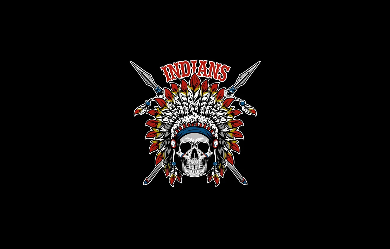 Фото обои Минимализм, Череп, Стиль, Фон, Арт, Art, Style, Skull