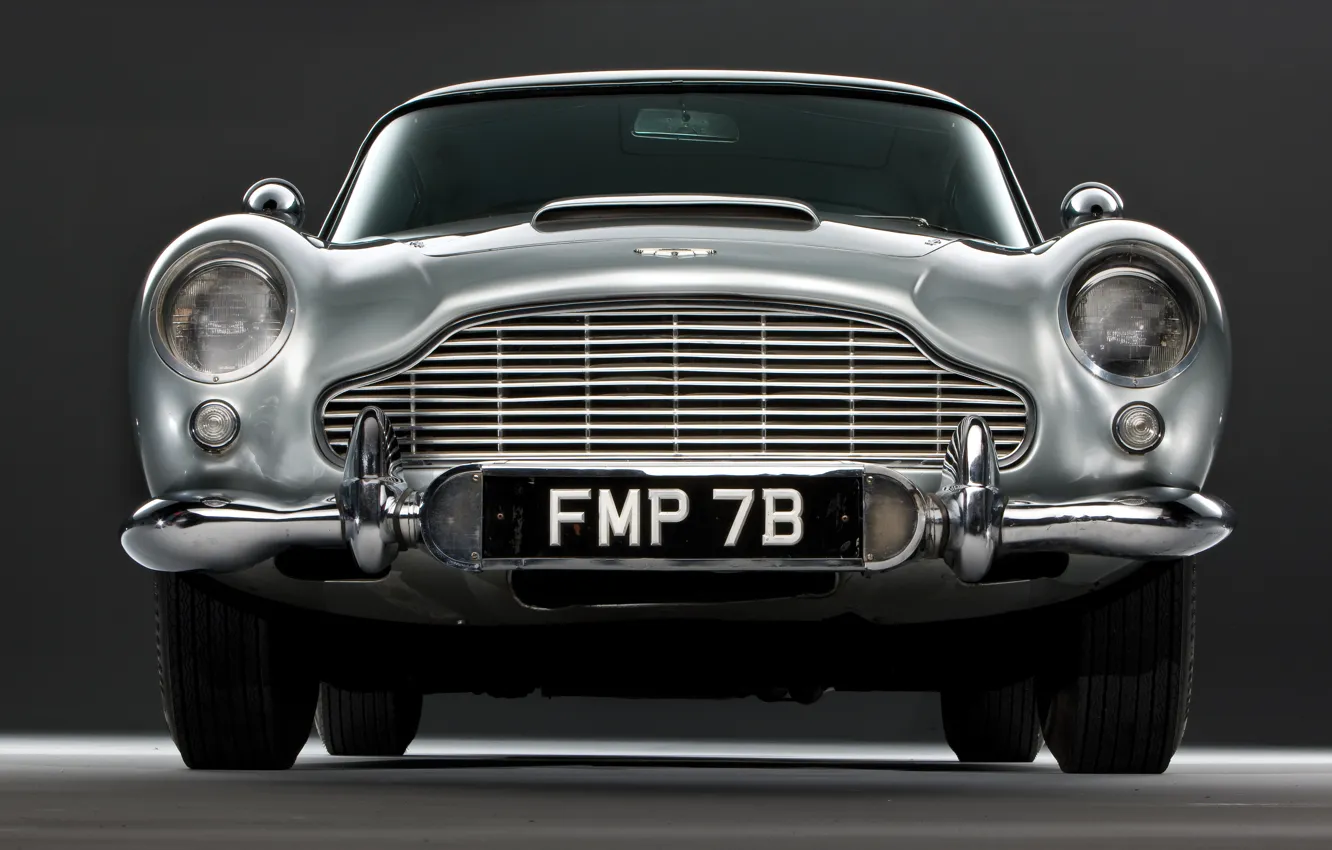 Фото обои серый, Aston Martin, классика, DB5, 1963—1965