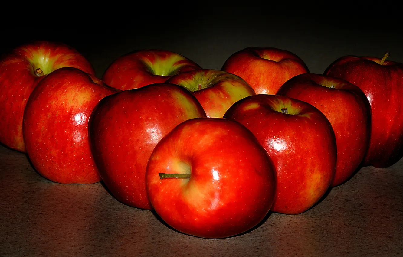 Фото обои макро, яблоки, урожай, фрукты