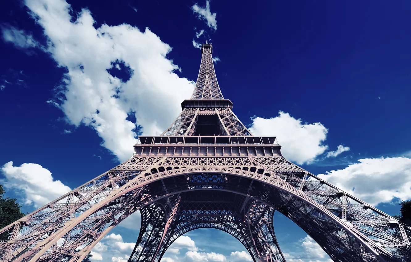 Фото обои эйфелева башня, париж, франция
