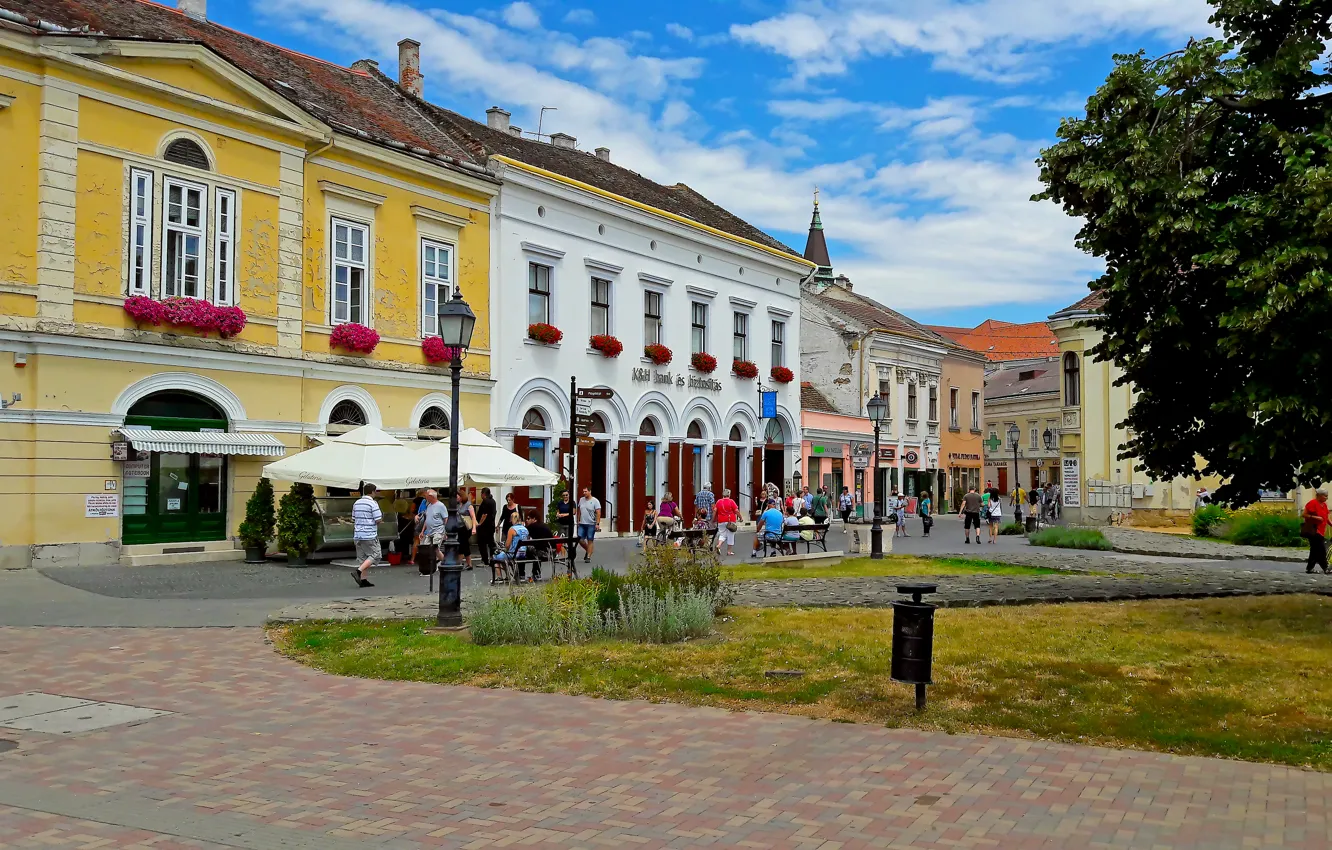 Фото обои city, summer, street, Hungary, Székesfehérvár