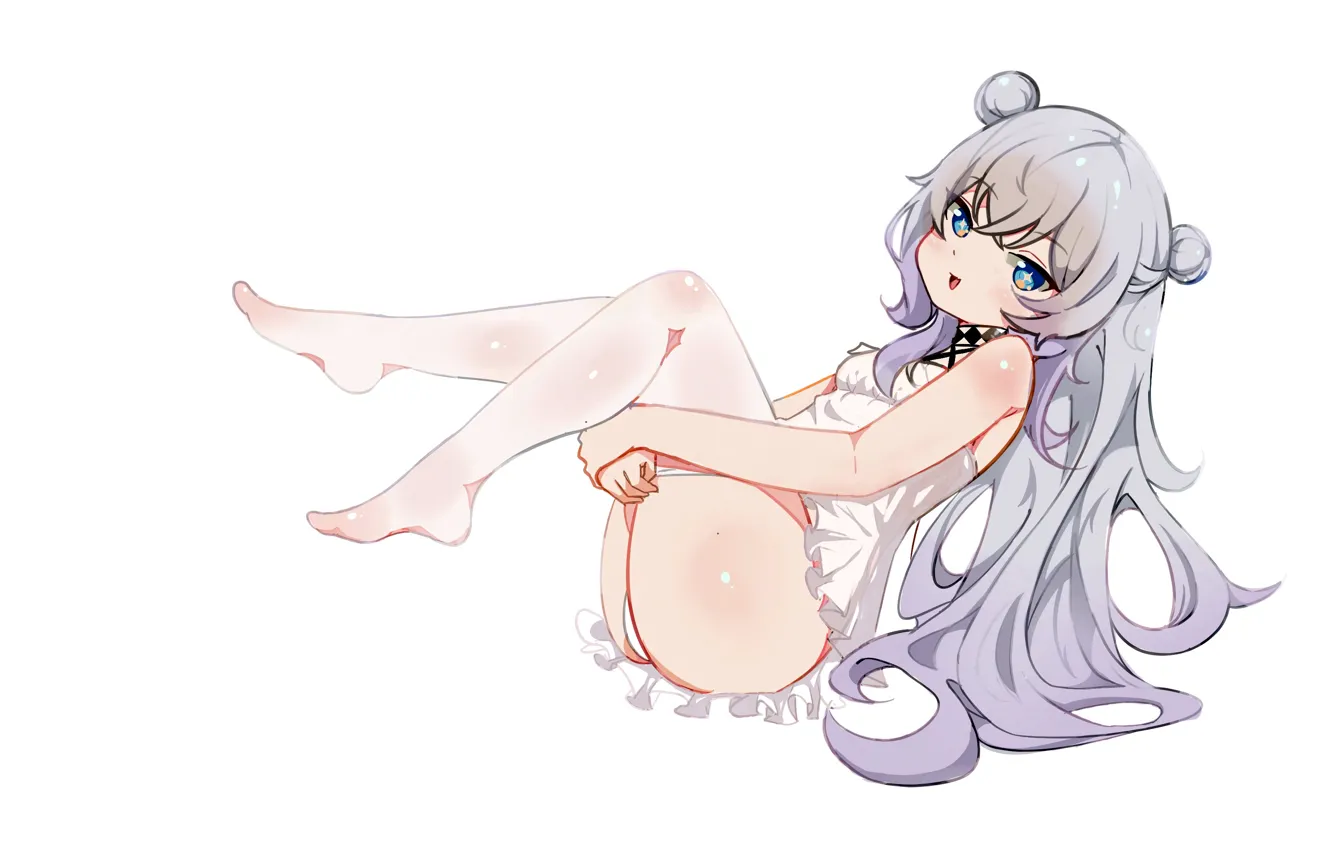 Фото обои girl, sexy, lingerie, ass, pantsu, panties, thighhighs, long hair