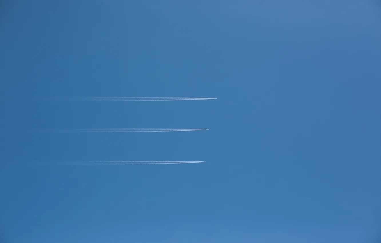 Фото обои небо, минимализм, самолёты