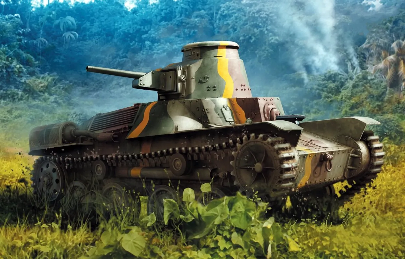 Фото обои япония, легкий, танк, Arkadiusz Wrobel, IJA, Type 95 Ha-Go Tank