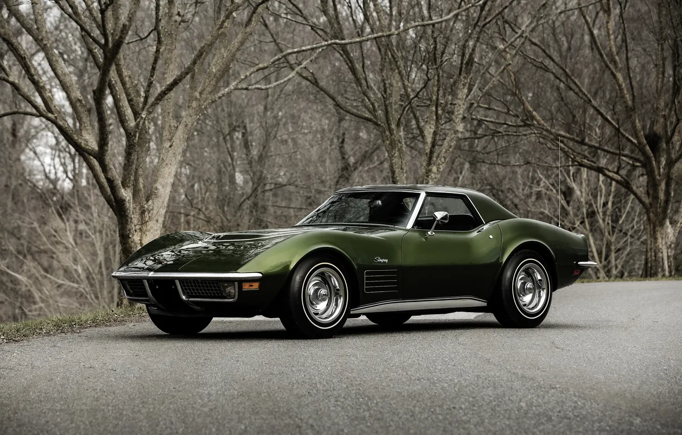 Фото обои Corvette, Chevrolet, шевроле, 1970, Stingray, корветт