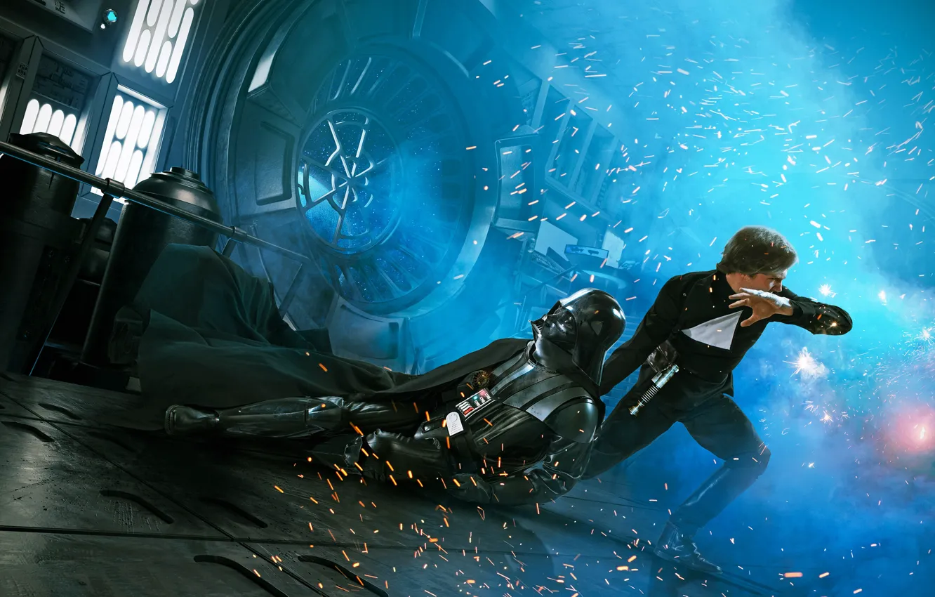 Фото обои Star Wars, Darth Vader, movie, Luke Skywalker, Star Wars Episode VI: Return Of The Jedi