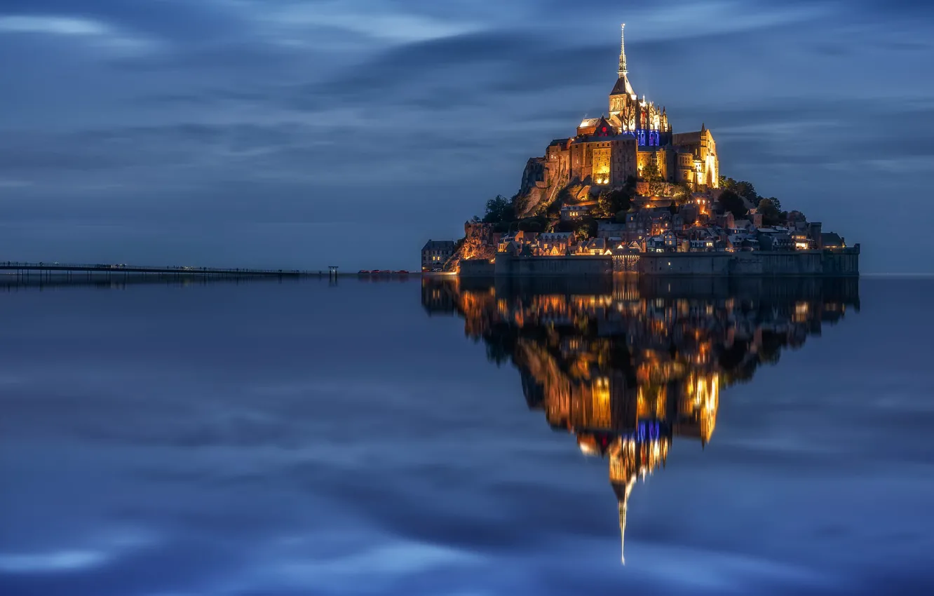 Фото обои пейзаж, природа, Mont Saint Michel