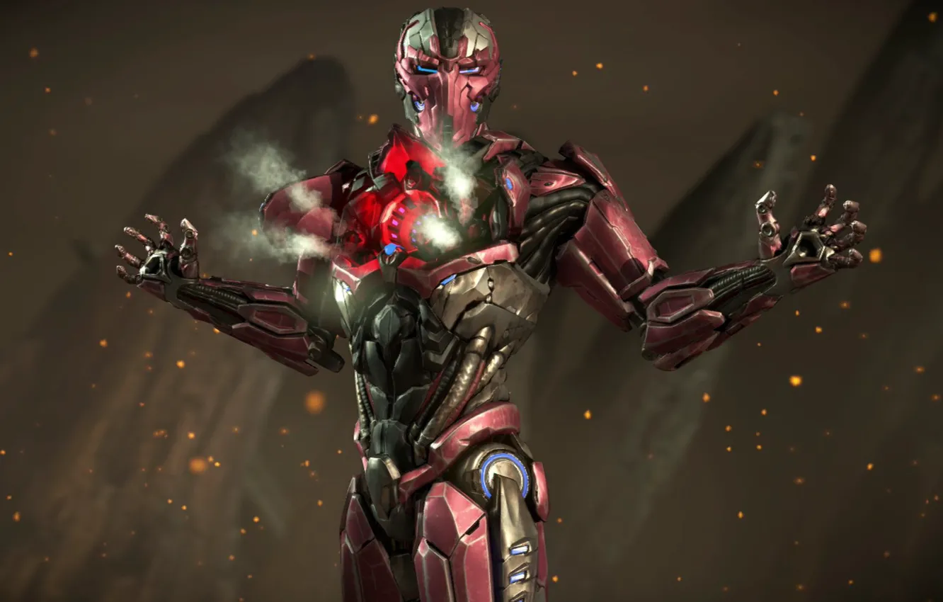 Фото обои Red, Cyborg, Sektor, Mortal Kombat X, Triborg