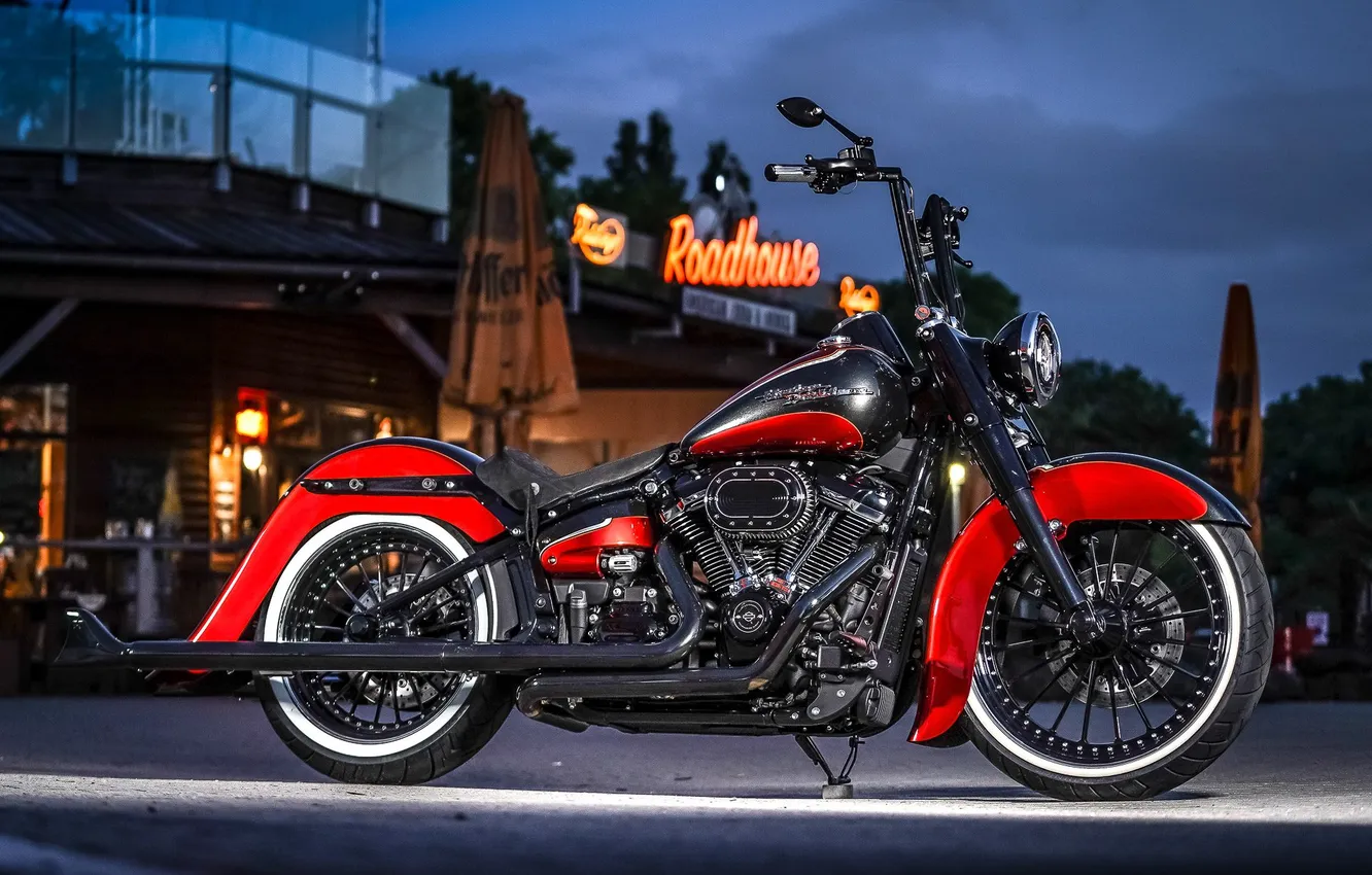 Фото обои мотоцикл, байк, harley davidson