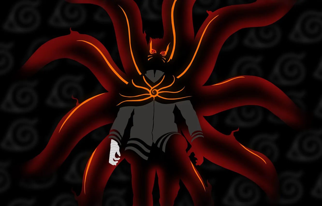 Фото обои logo, game, naruto, anime, tail, fight, sasuke, ninja