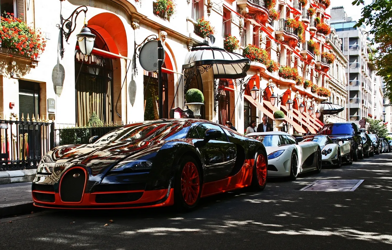 Фото обои улица, Франция, Париж, Bugatti, Paris, France