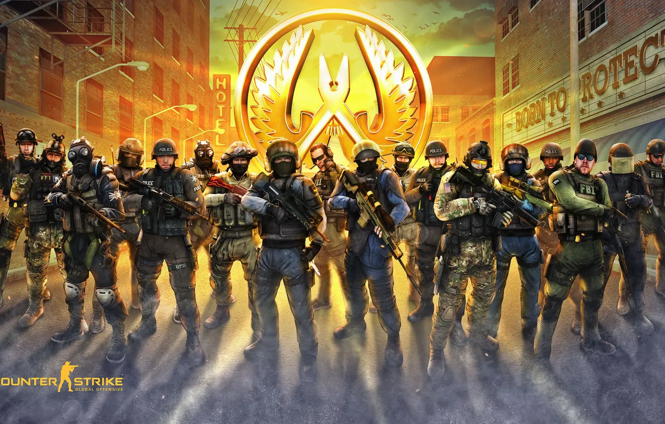 Фото обои Оружие, logo, Логотип, Valve, SWAT, Counter-Strike, SAS, FBI
