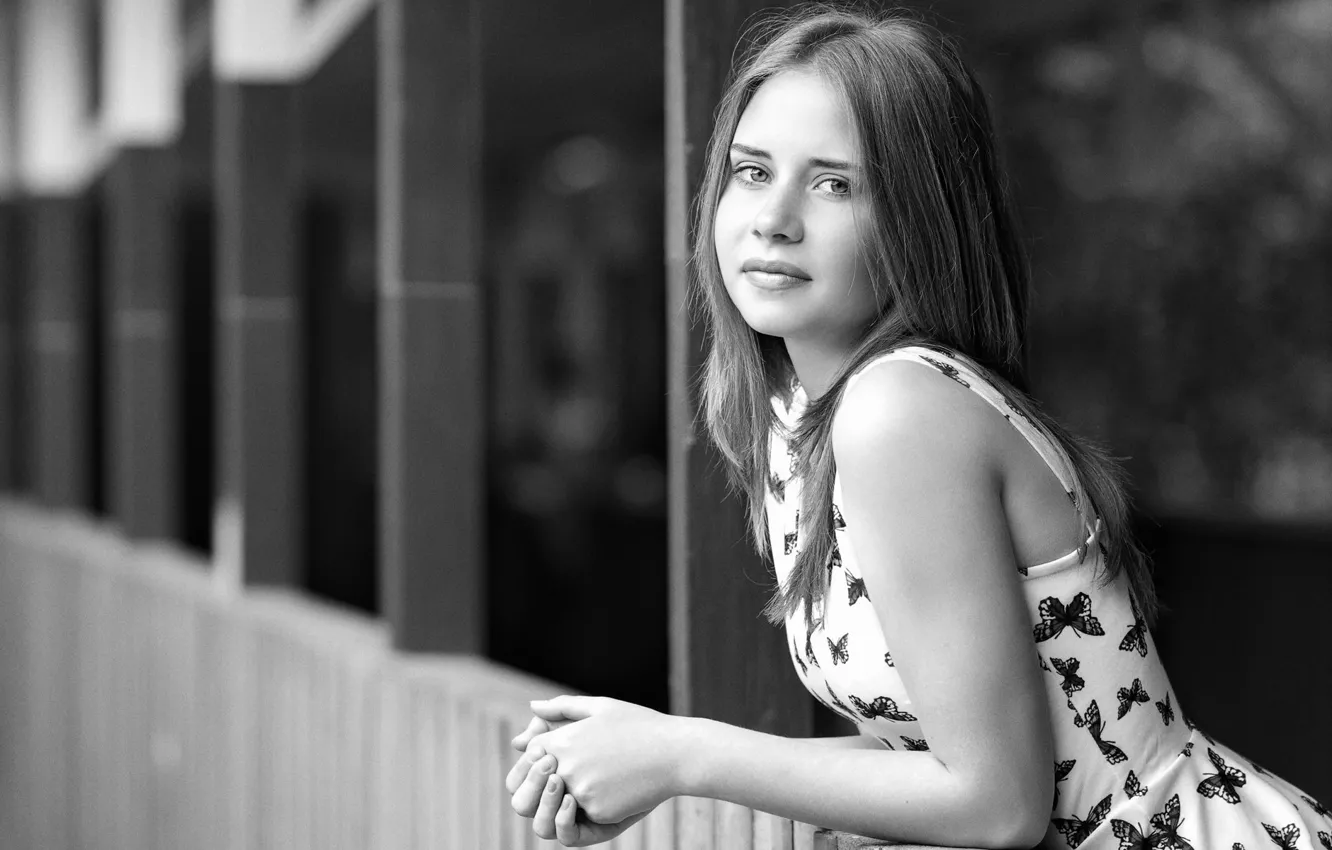 Фото обои губки, прелесть, монохром, Лиза, локоны, фотограф Сергей Сергеев