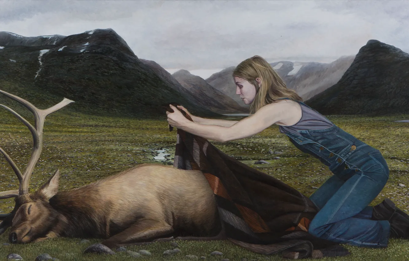 Фото обои картина, Highlands, норвежский художник, Christer Karlstad