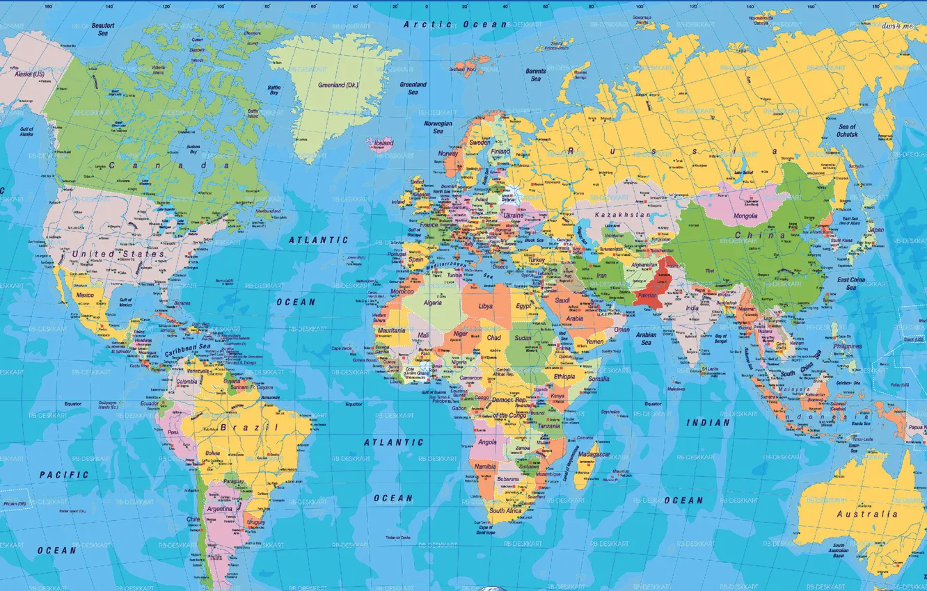 Фото обои страны, мир, карта