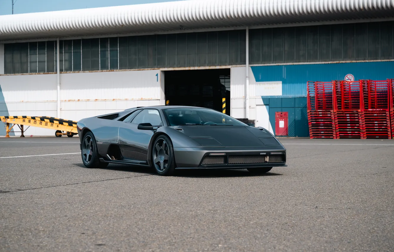 Фото обои Lamborghini, Grey, Lamborghini Diablo, 2023, Eccentrica, Eccentrica Restomod