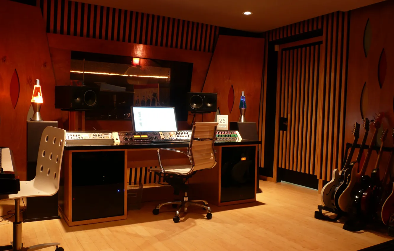 Фото обои Guitars, Studio, Instruments