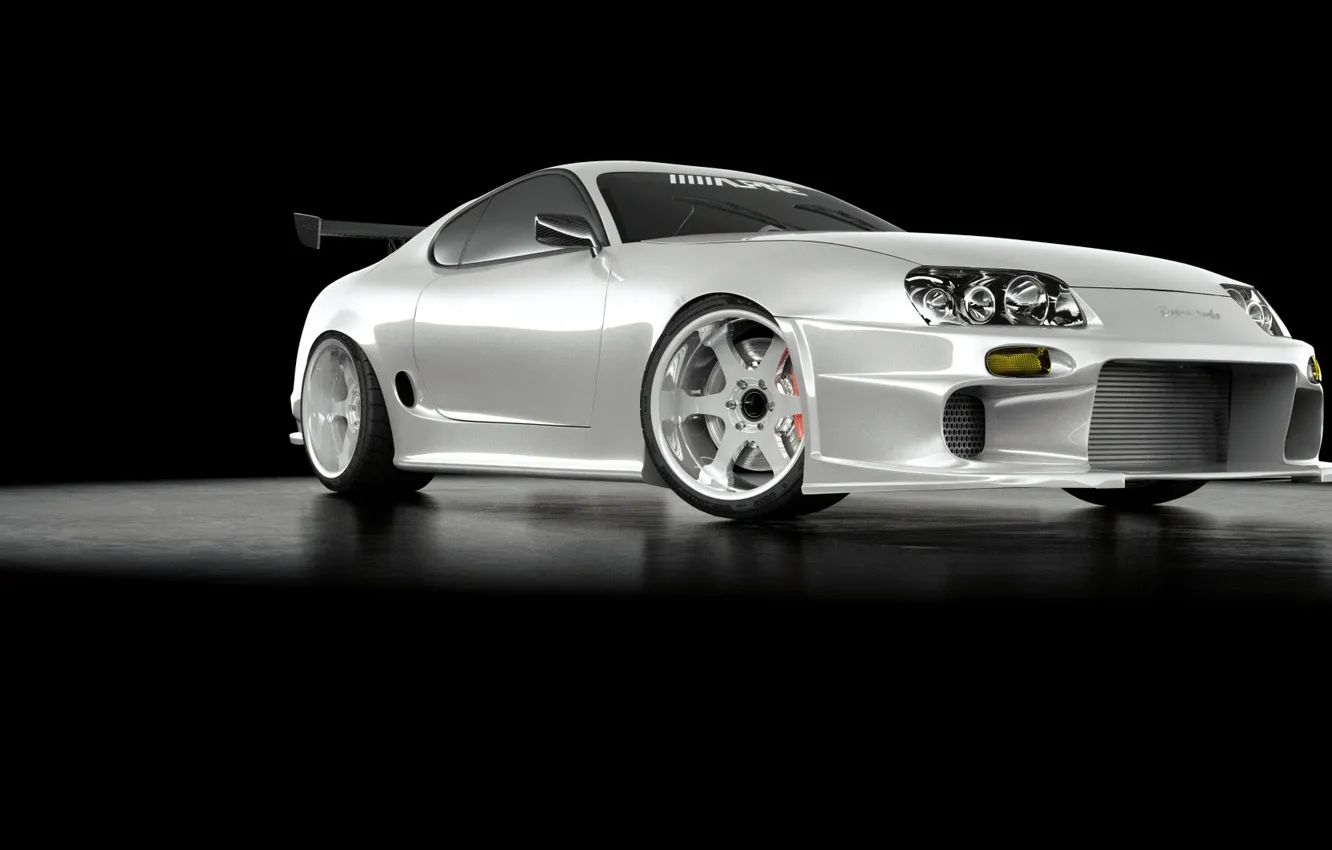 Фото обои turbo, White, Supra