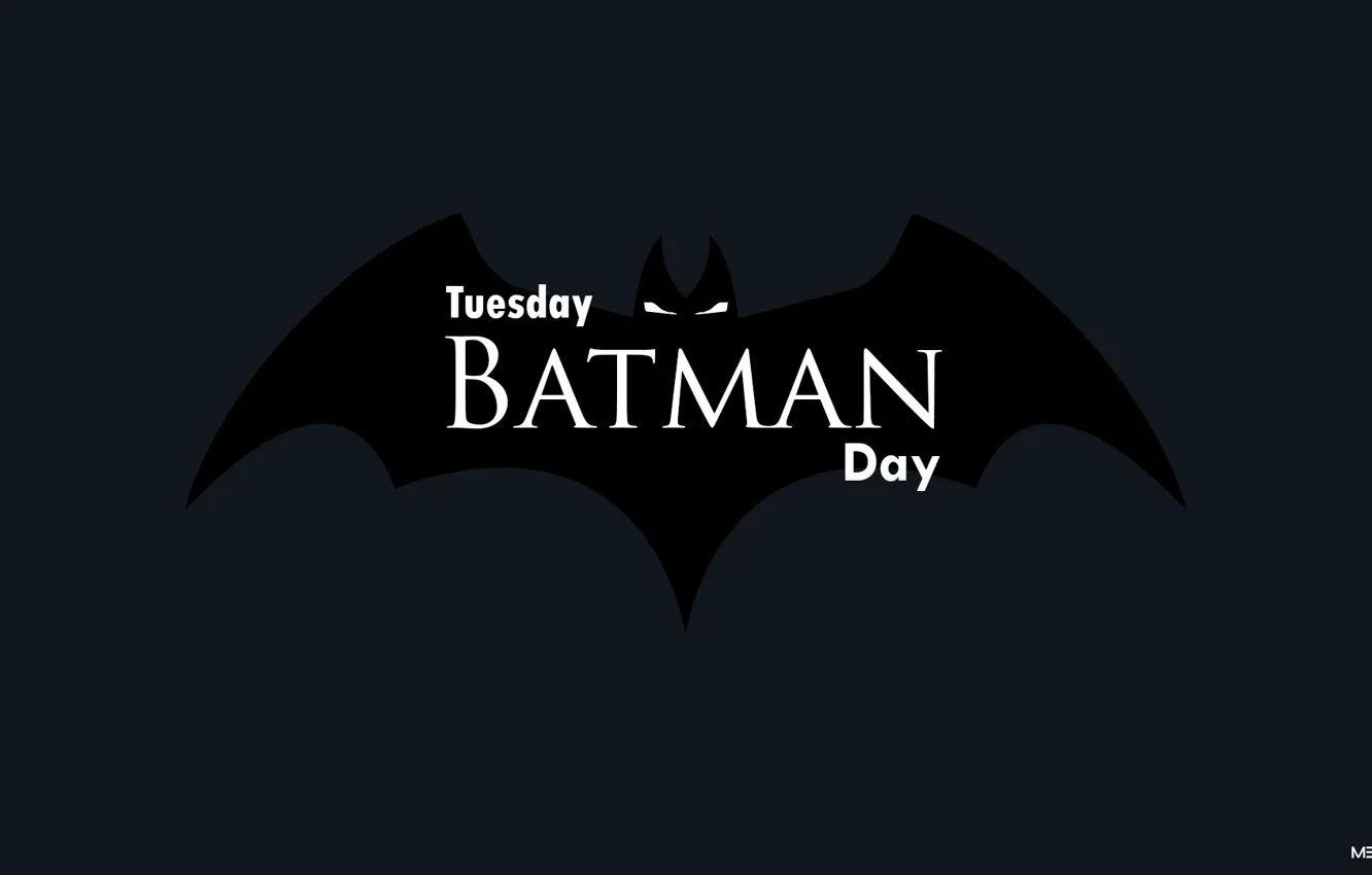 Фото обои Минимализм, Лого, День, Фон, Batman, Day, Вторник, Tuesday