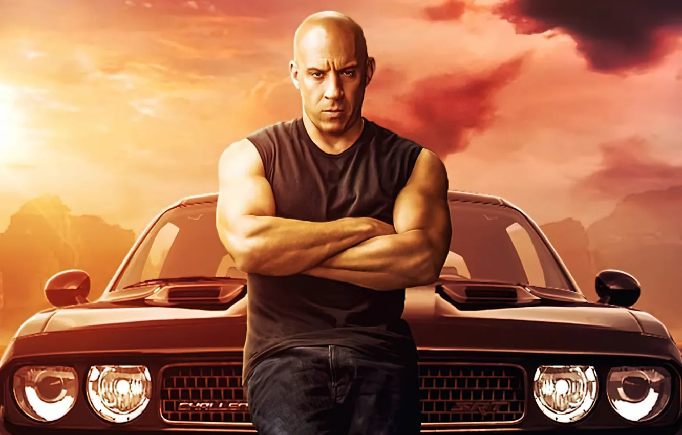 Фото обои Vin Diesel, Fast & Furious, Dominic Toretto, Movie, Dodge Challenger SRT Widebody